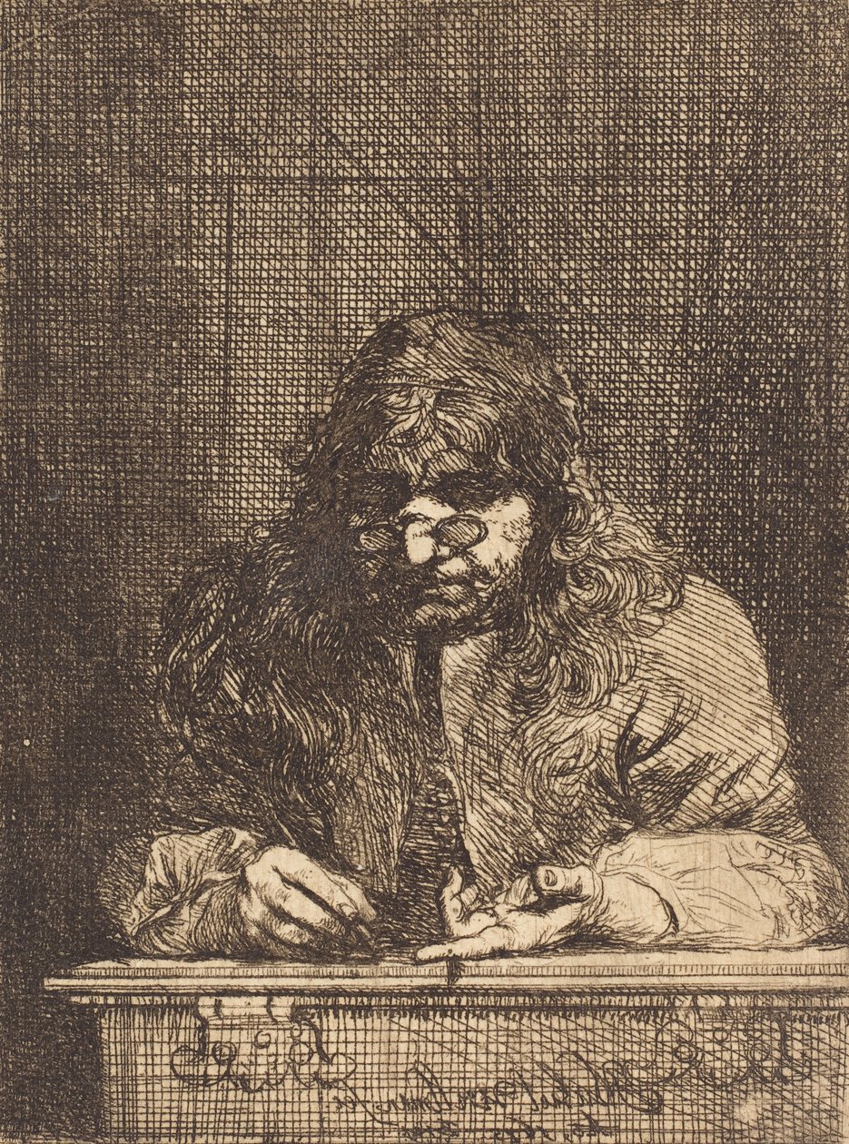 Zelfportret tekening, 1675 door Michael Leopold Willmann