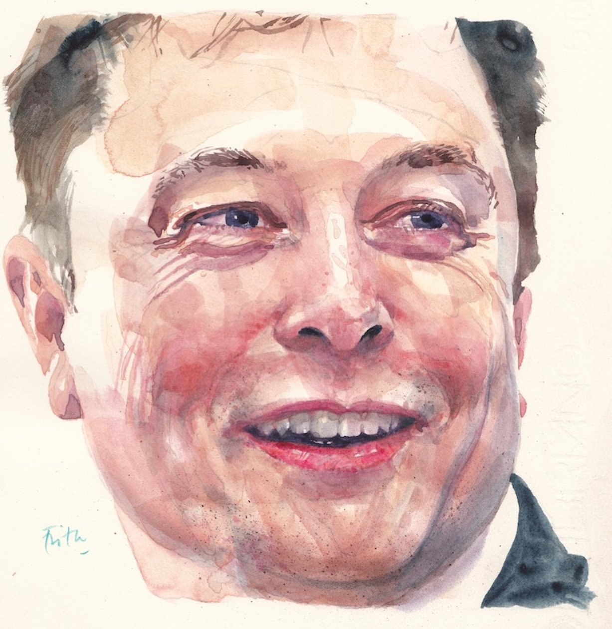 Elon Musk door Michael Frith
