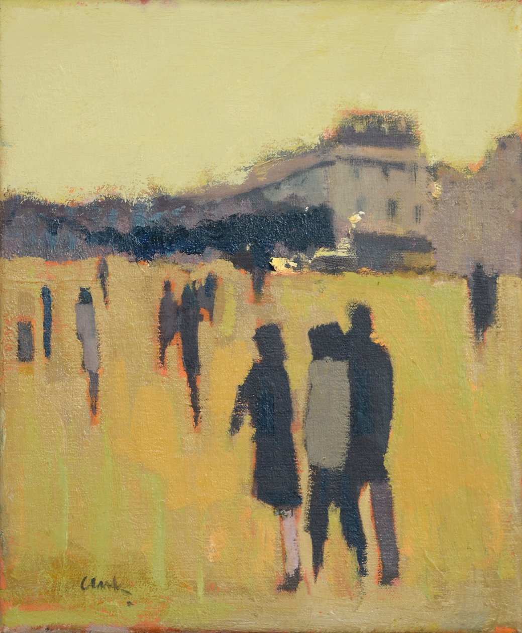Vrienden, 2017 (olieverf op linnen) door Michael G. Clark