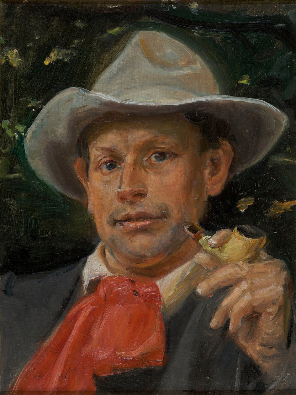 Portret van Martin Andersen Nexø door Michael Peter Ancher