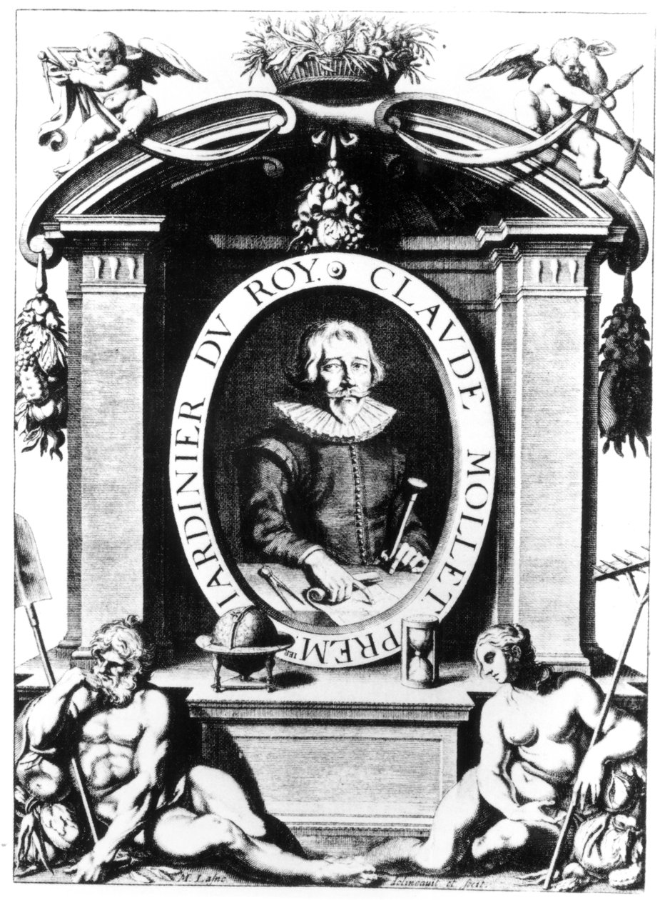 Portret van Claude Mollet, frontispice van 