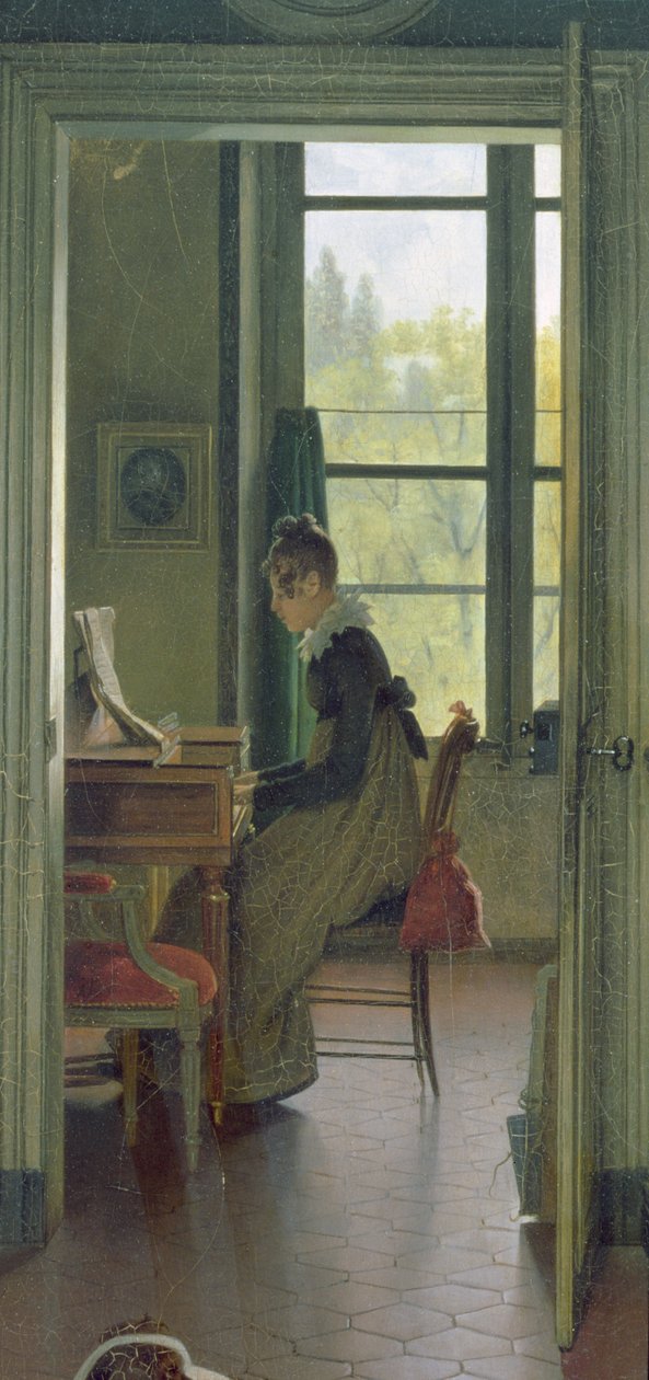 Interieur van een eetkamer, detail (detail) door Michel Martin Drolling