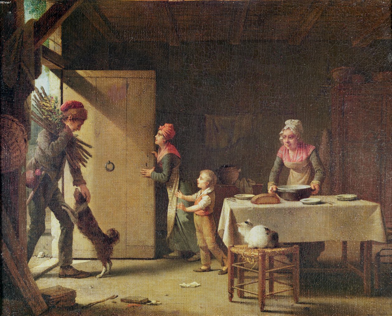 De rustieke familie, 1815 door Michel Martin Drolling