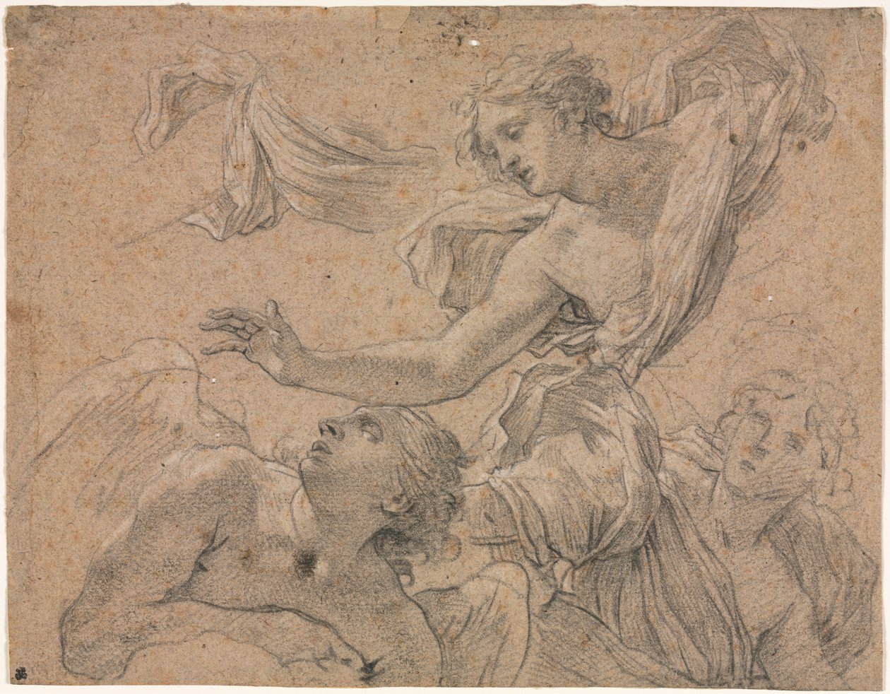 Studies van engelen (recto) door Michel Dorigny