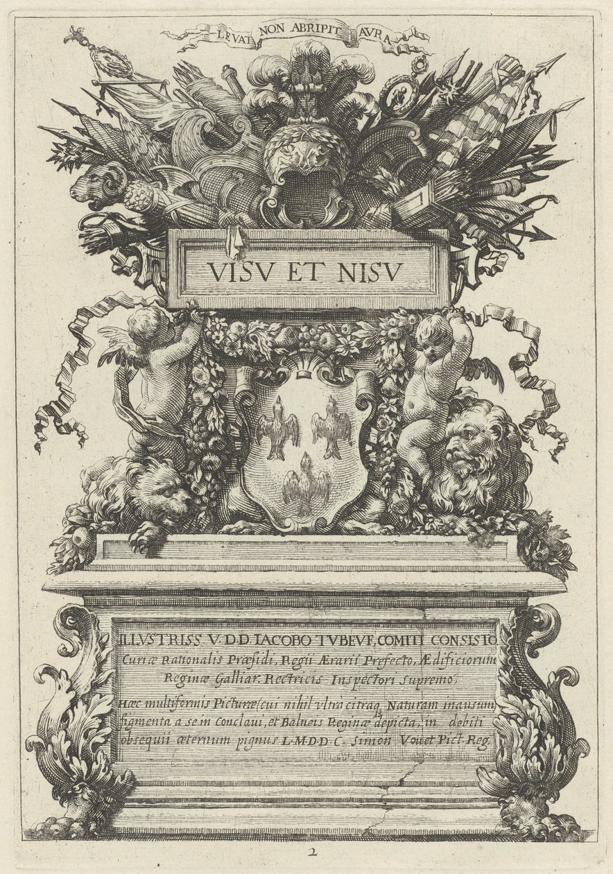 Frontispice door Michel Dorigny, after Simon Vouet