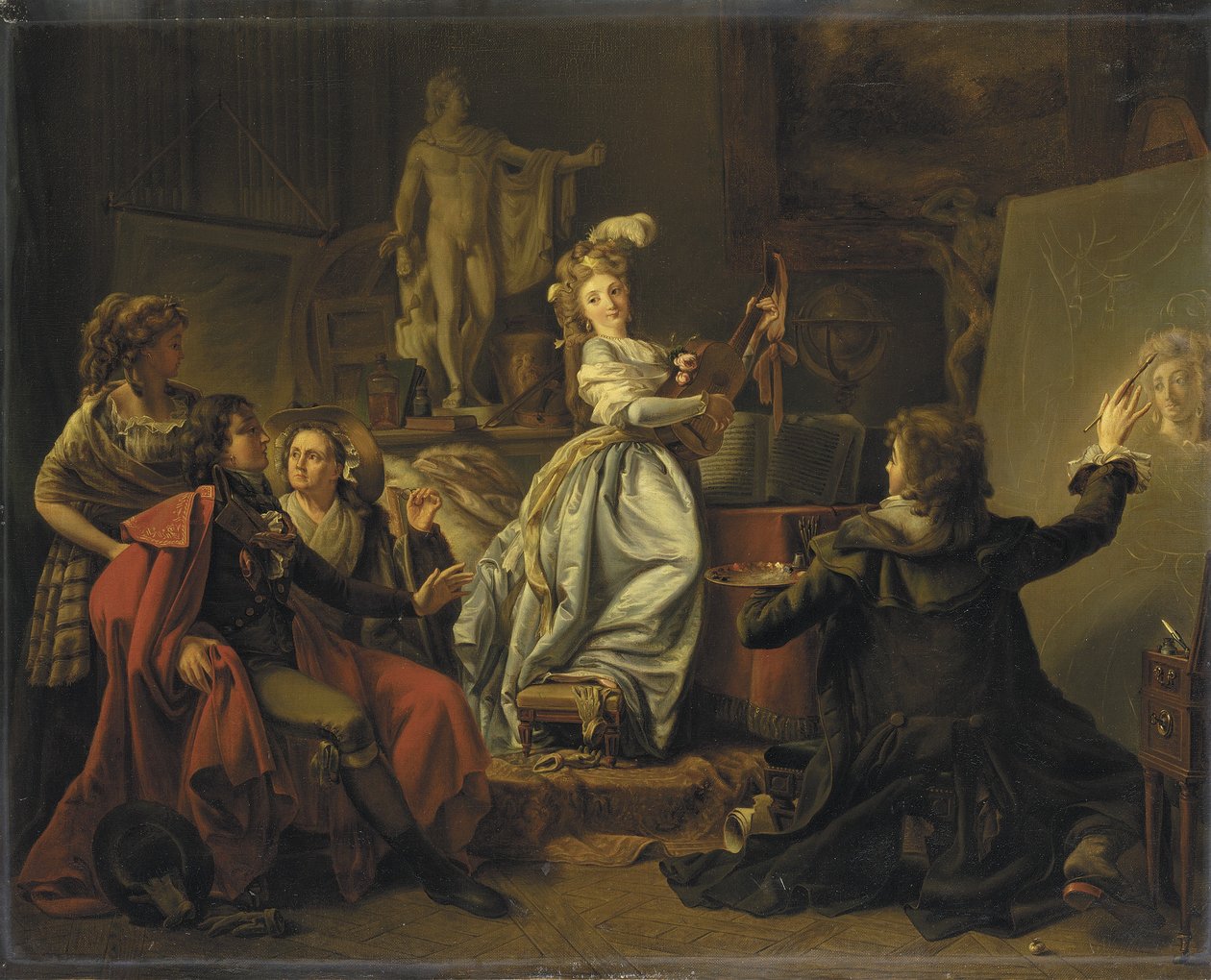 In het Atelier van de Kunstenaar, c.1792-95 door Michel Garnier