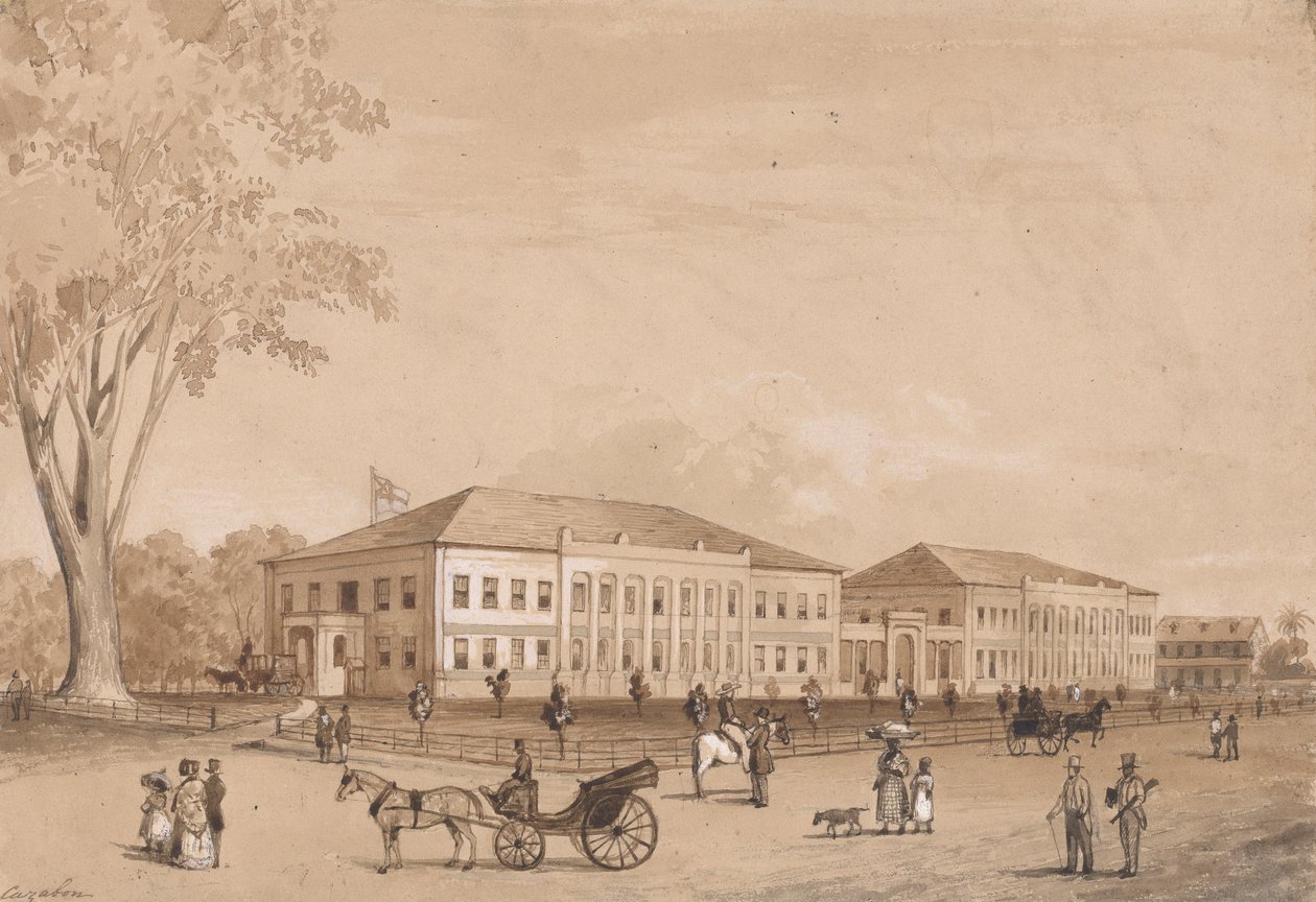 Overheidsgebouwen door Michel Jean Cazabon