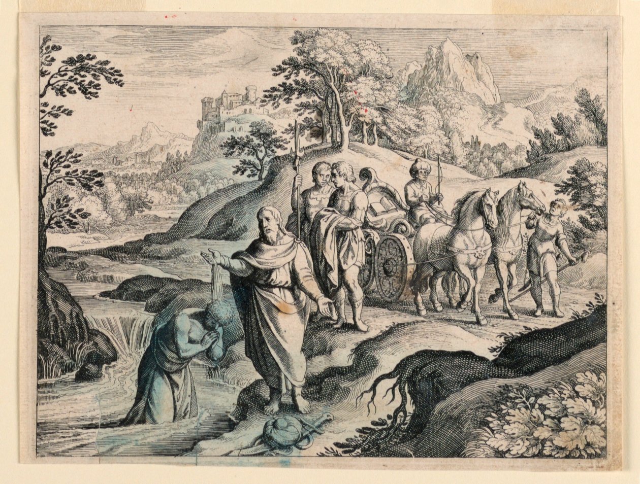 Filipus doopt de Ethiopiër door Michel Lasne