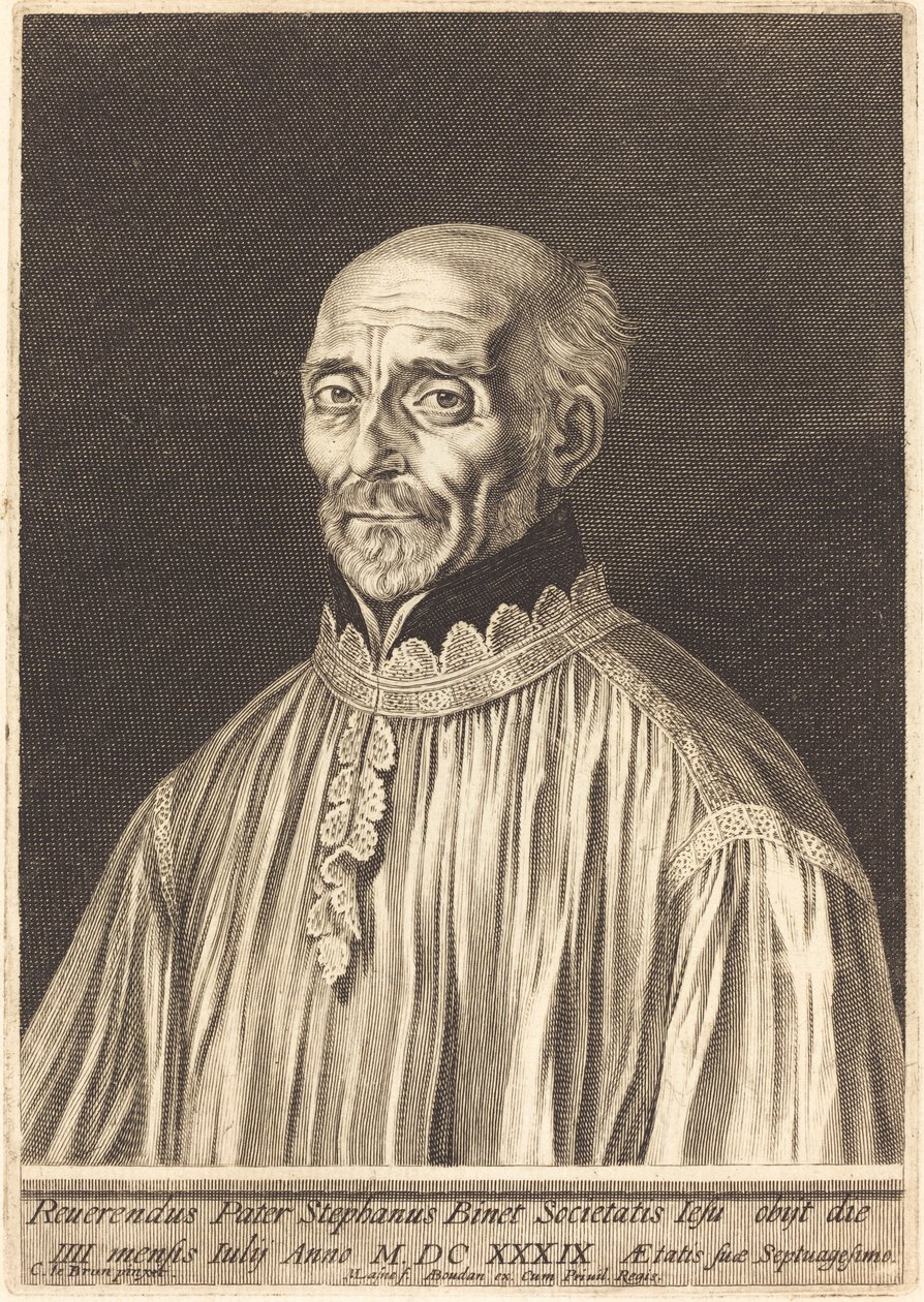 Etienne Binet door Michel Lasne after Charles Le Brun