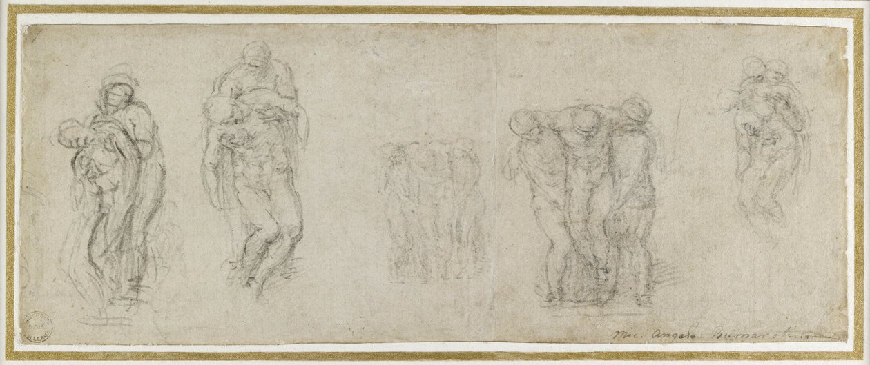 Studies voor de Pietà Rondanini, c.1552 door Michelangelo Buonarroti