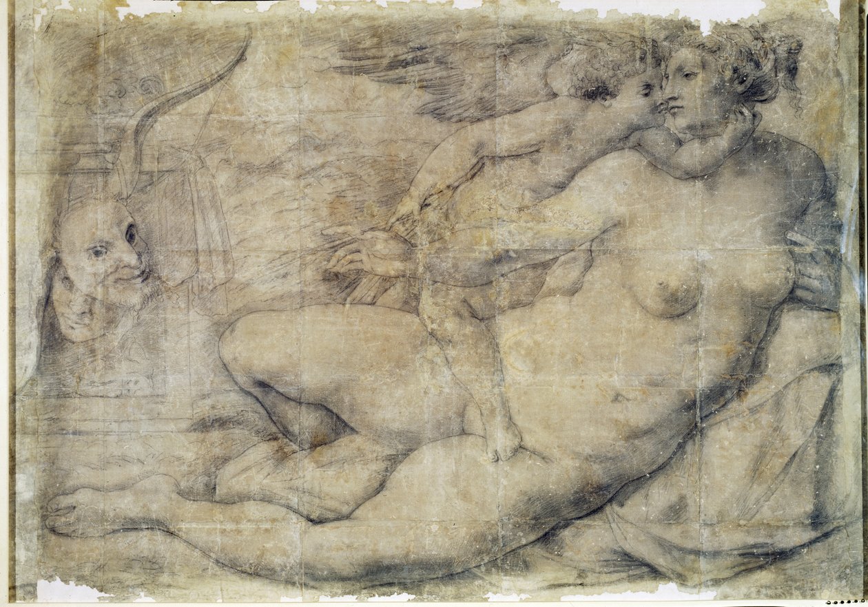 Venus met Cupido door Michelangelo Buonarroti