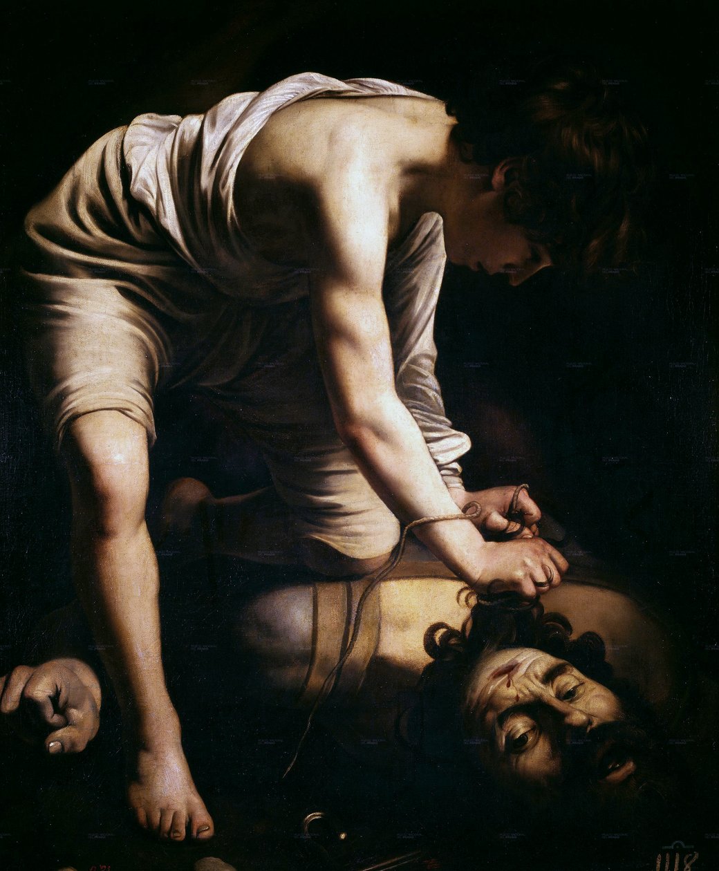 David en Goliath door Michelangelo Merisi Caravaggio