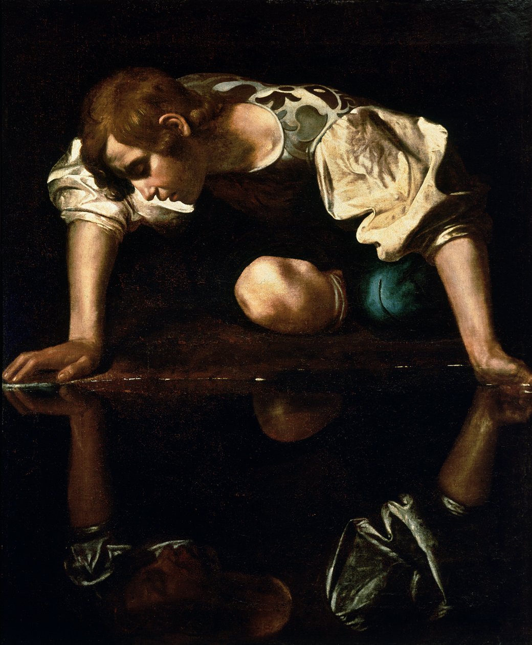 Narcissus door Michelangelo Merisi Caravaggio