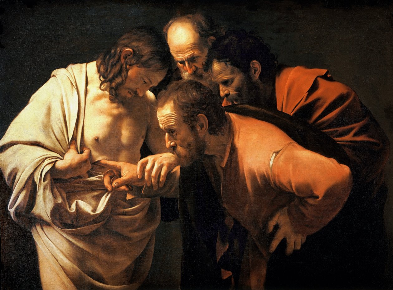 De ongelovigheid van Sint Thomas, 1602-03 door Michelangelo Merisi Caravaggio