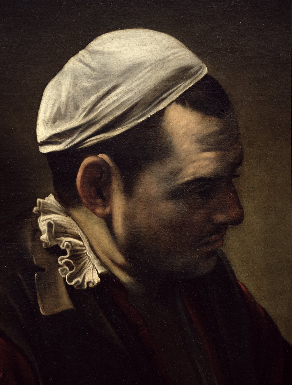 Het Avondmaal in Emmaüs, 1601 (detail) door Michelangelo Merisi Caravaggio