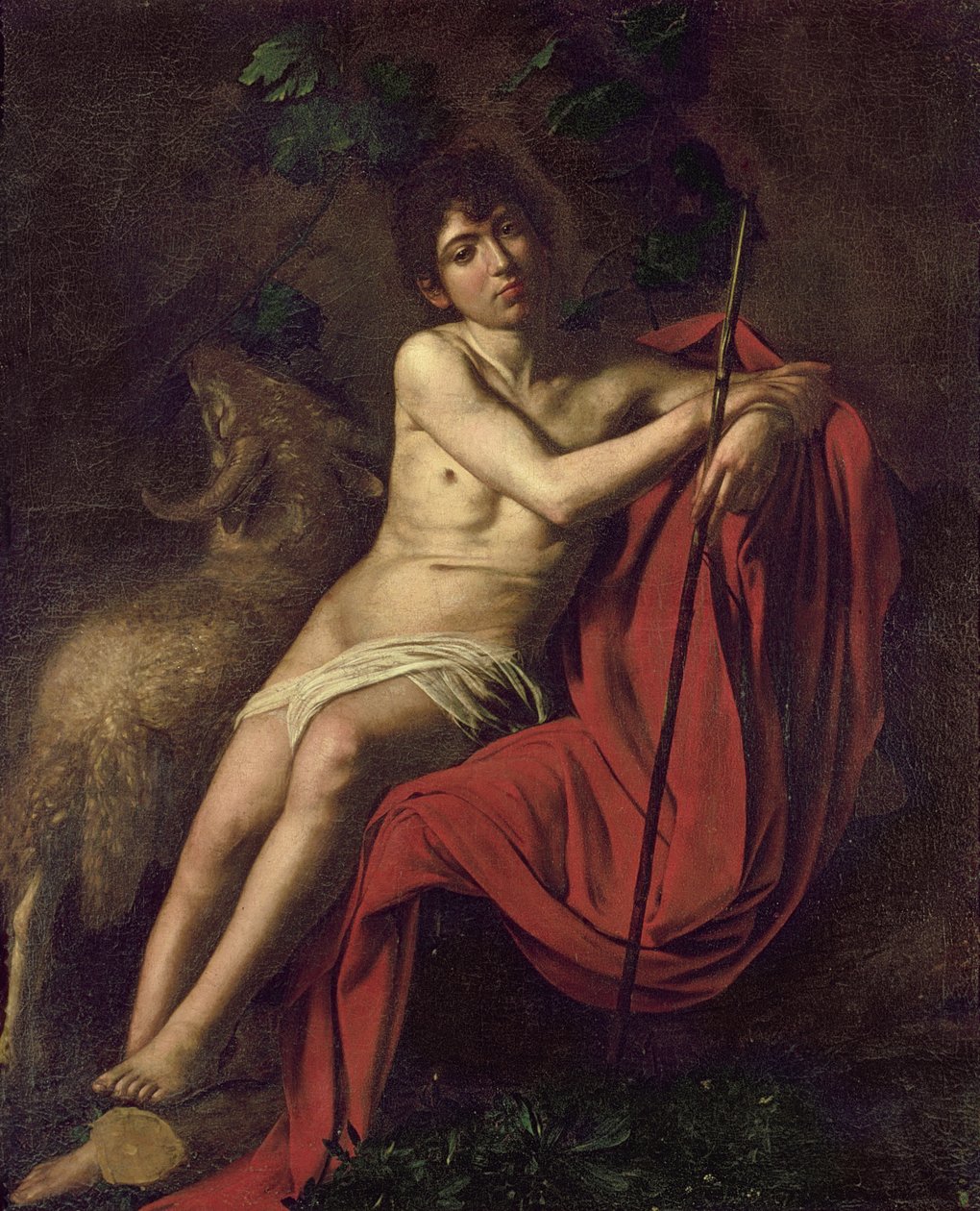 St. Johannes de Doper in de wildernis, c.1610 door Michelangelo Merisi Caravaggio