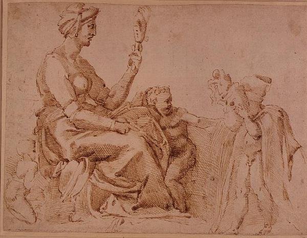 Studie van IJdelheid door Michelangelo Buonarroti