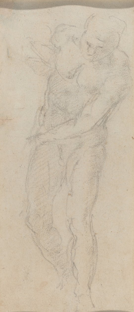 Mannelijke Naakt [verso] door Michelangelo