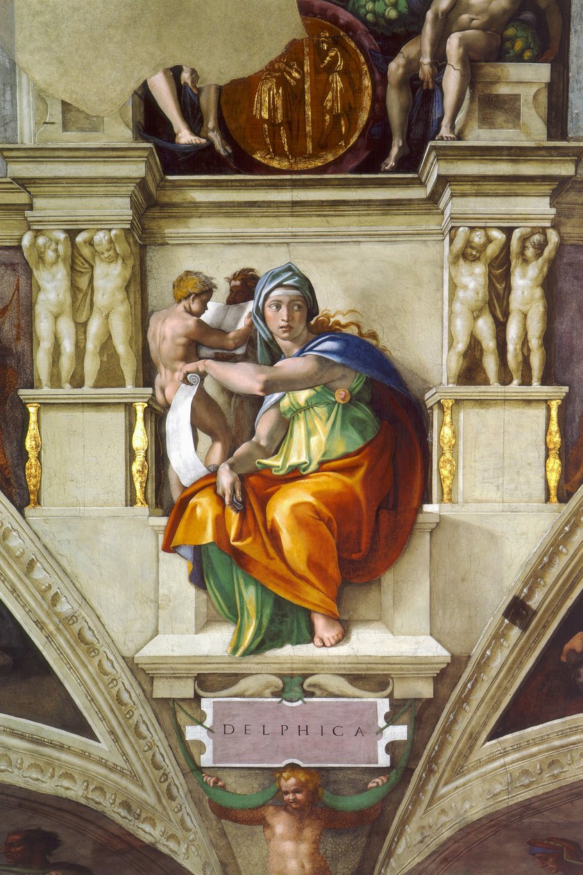 Delphische Sibylle door Michelangelo Buonarroti
