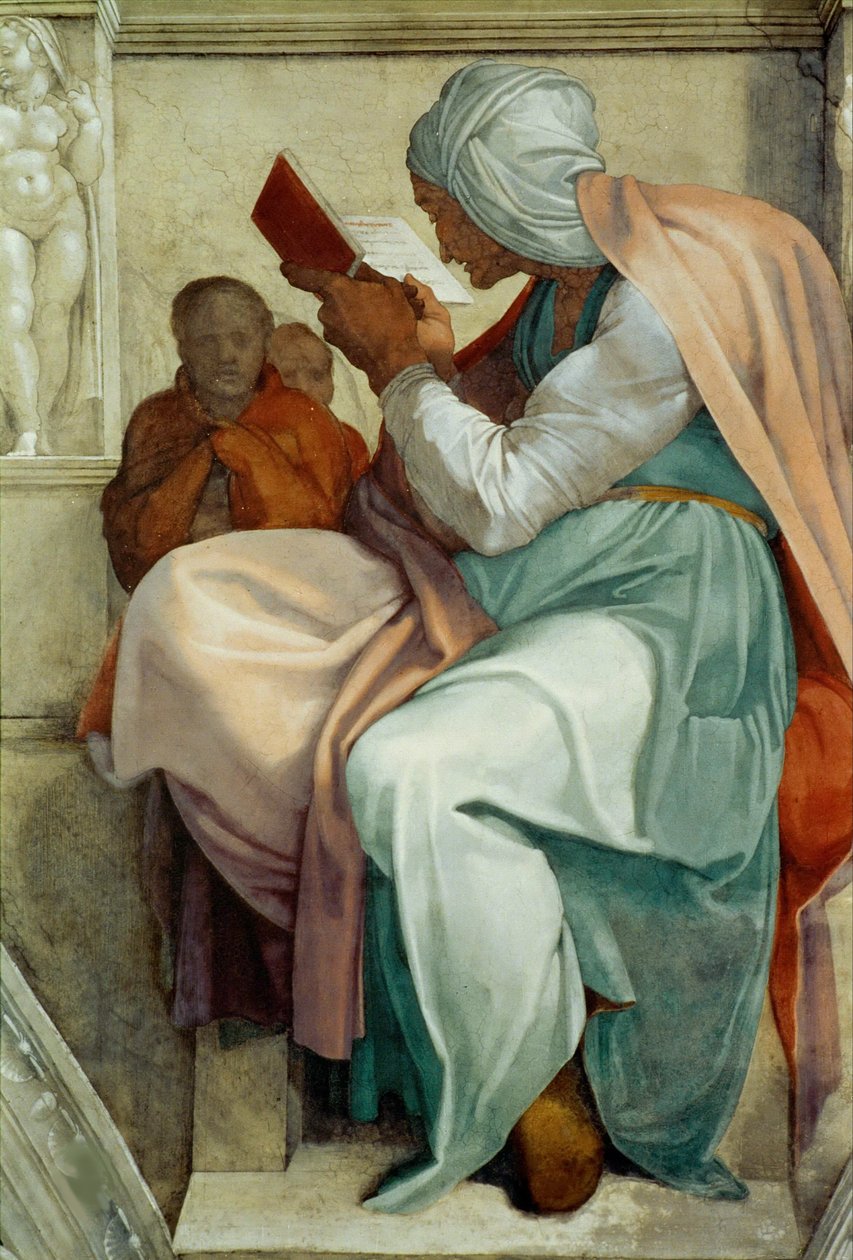 Perzische Sibille, plafond van de Sixtijnse Kapel door Michelangelo Buonarroti