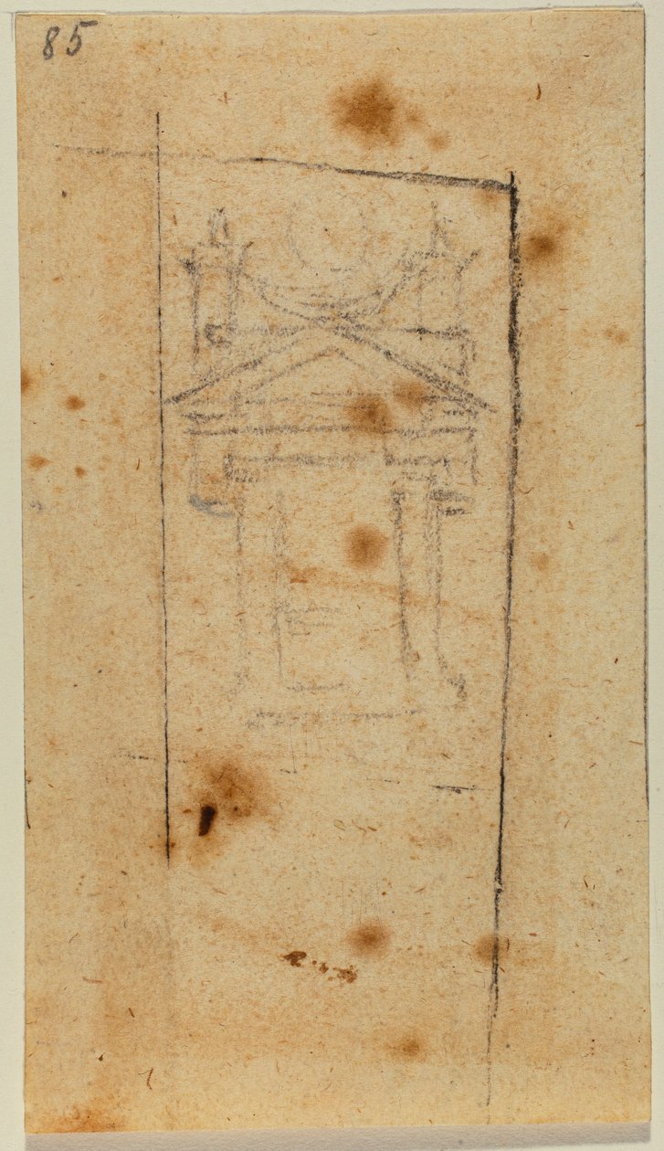 Schets van een raam door Michelangelo Buonarroti