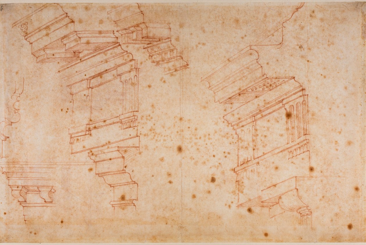 Studies van Romeinse monumenten door Michelangelo Buonarroti