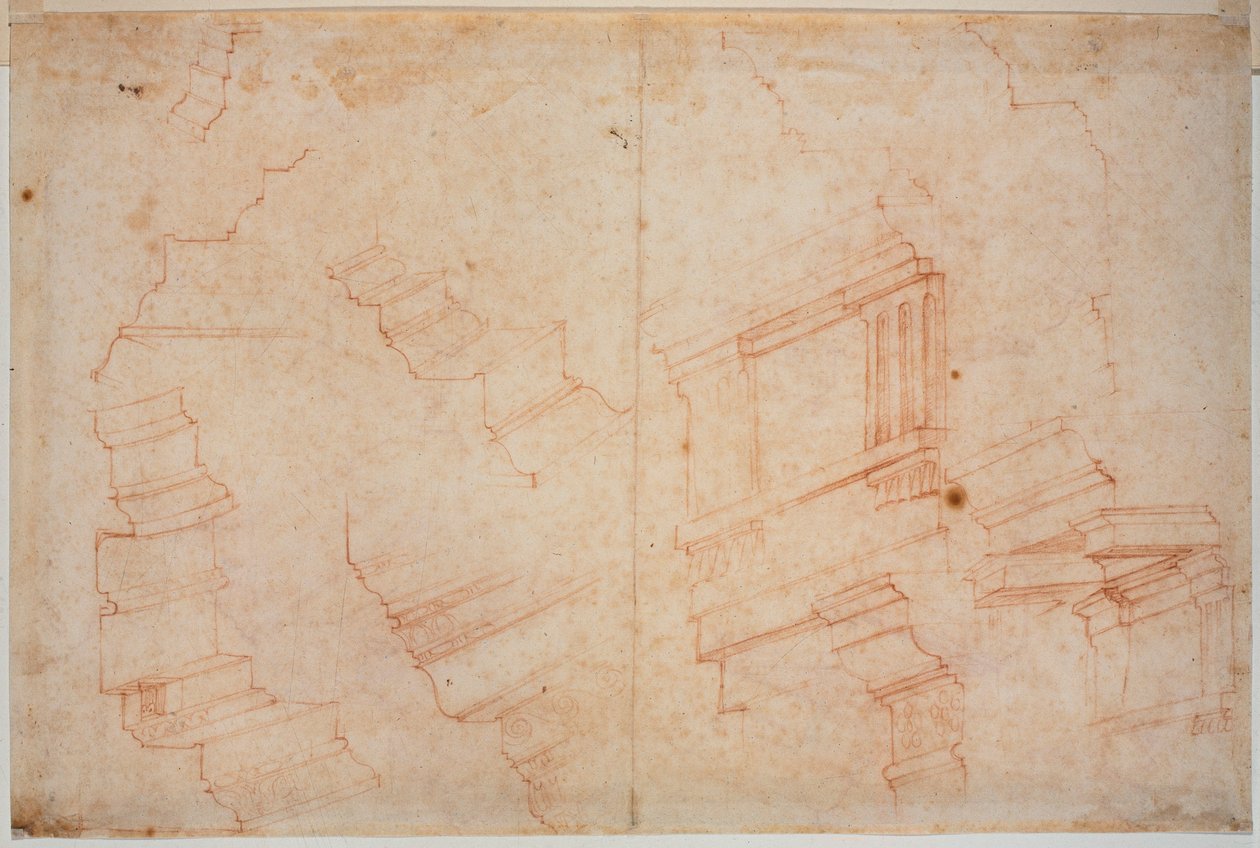 Studies van Romeinse monumenten door Michelangelo Buonarroti