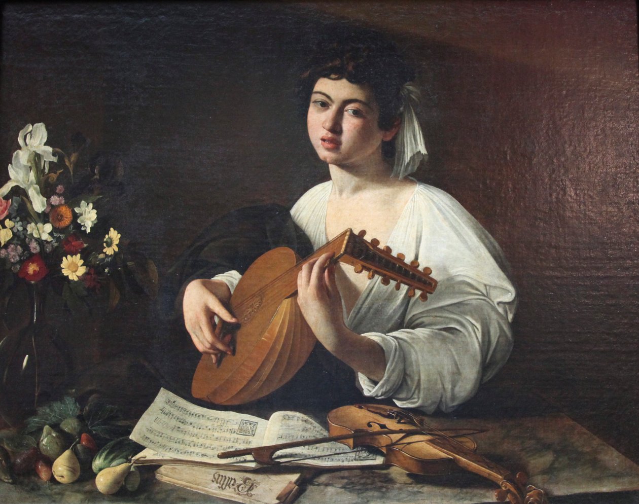 Luitspeler door Michelangelo Caravaggio