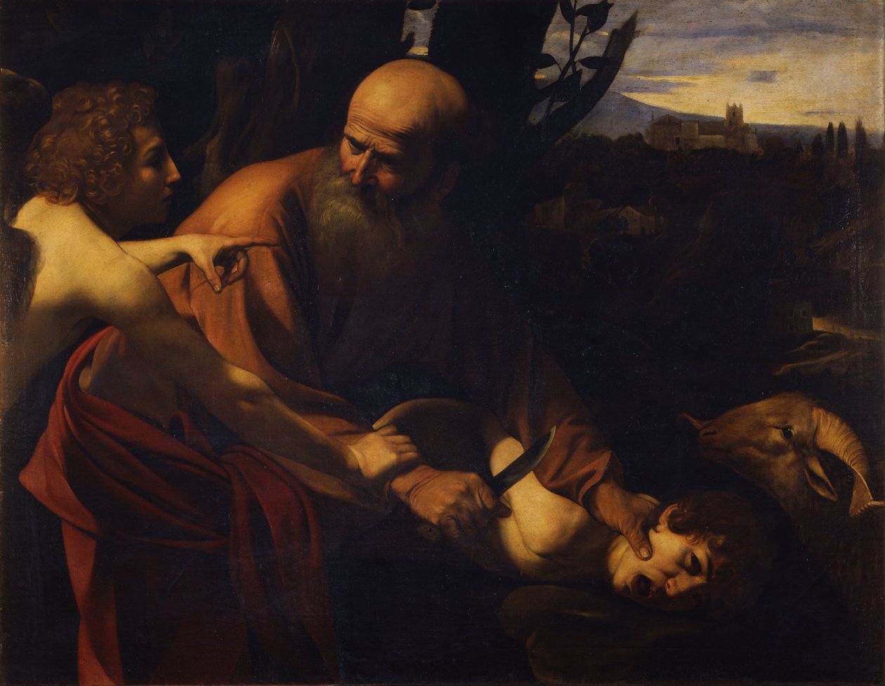 Abraham offert Isaak, 1603-1604 door Michelangelo Merisi Caravaggio