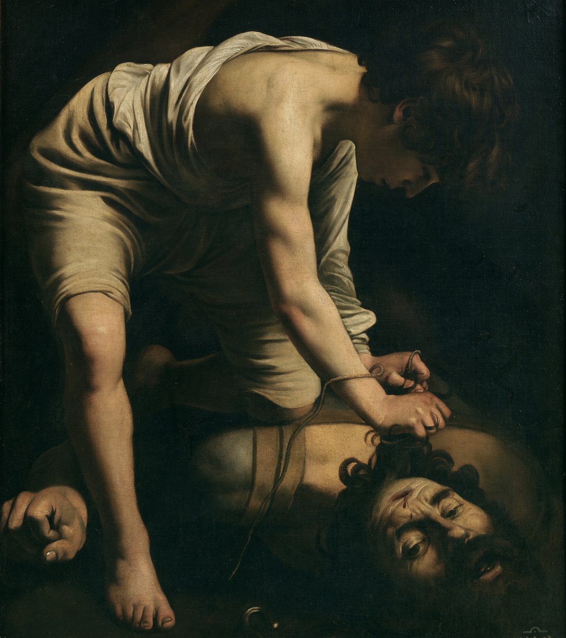 David met het hoofd van Goliath door Michelangelo Merisi Caravaggio