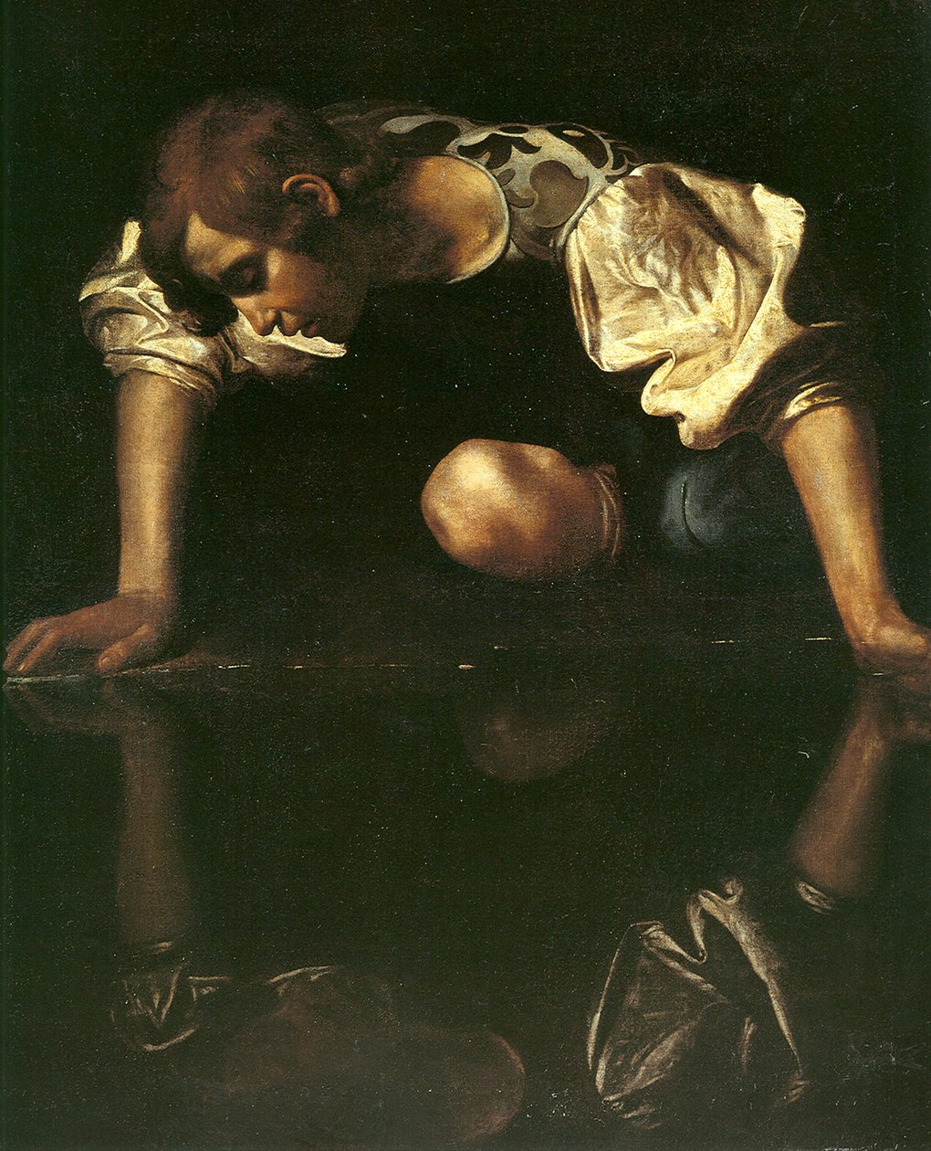 Narcissus door Michelangelo Merisi Caravaggio
