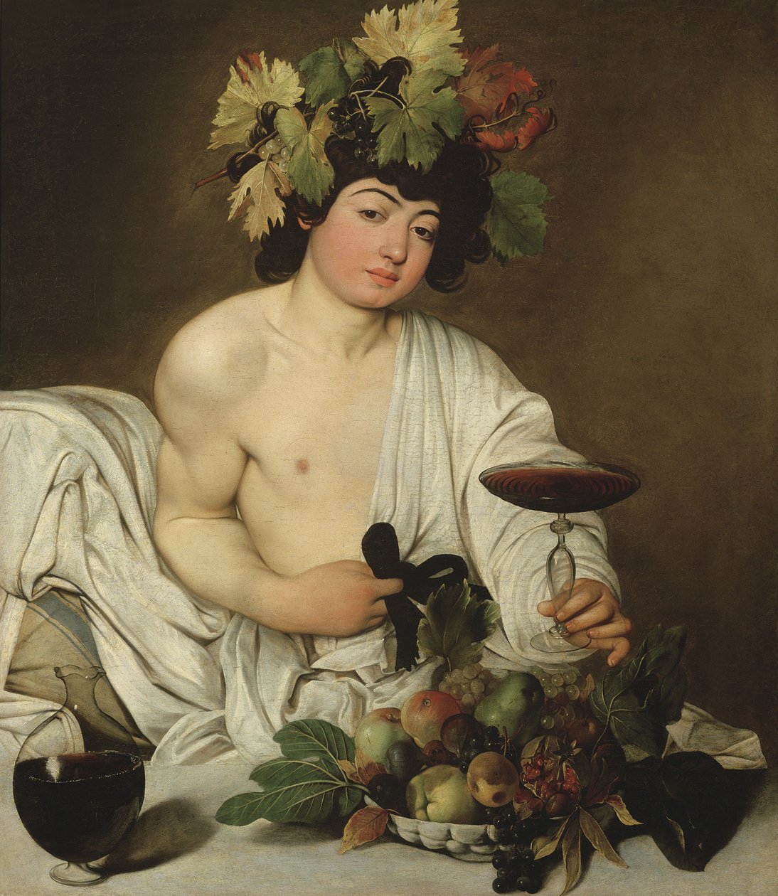 De Jonge Bacchus, ca. 1589 door Michelangelo Merisi Caravaggio