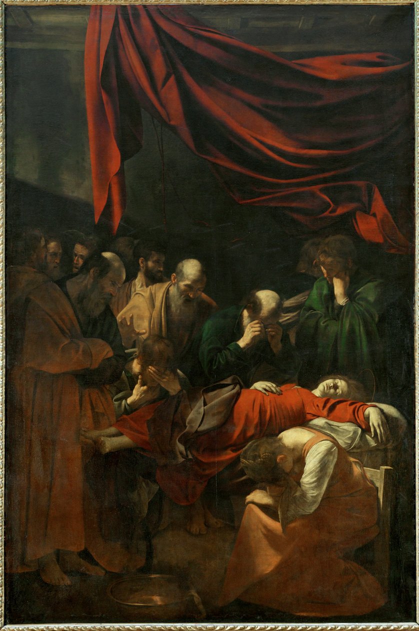 De dood van de maagd ... door Michelangelo Merisi da Caravaggio
