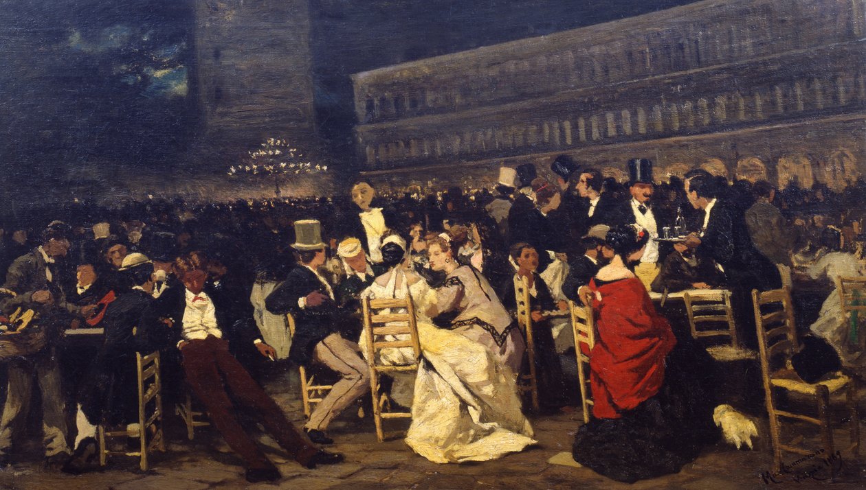 Piazza San Marco, 1869 door Michele Cammarano