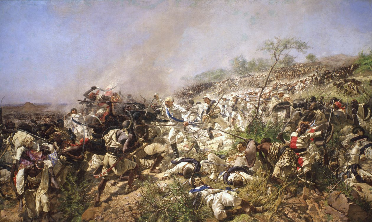 De Slag bij Dogali, 1896 door Michele Cammarano