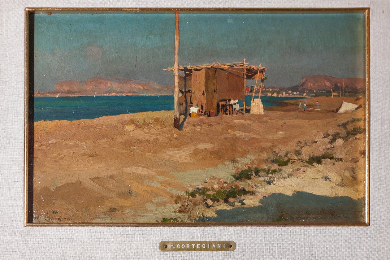 Strand en hut door Michele Cortegiani