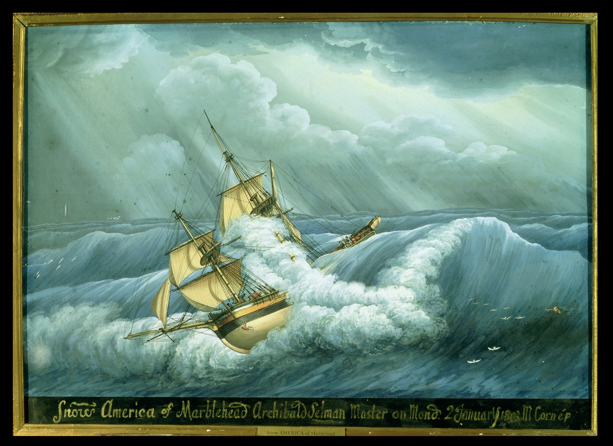 Amerika van Marblehead door Michele Felice Corne