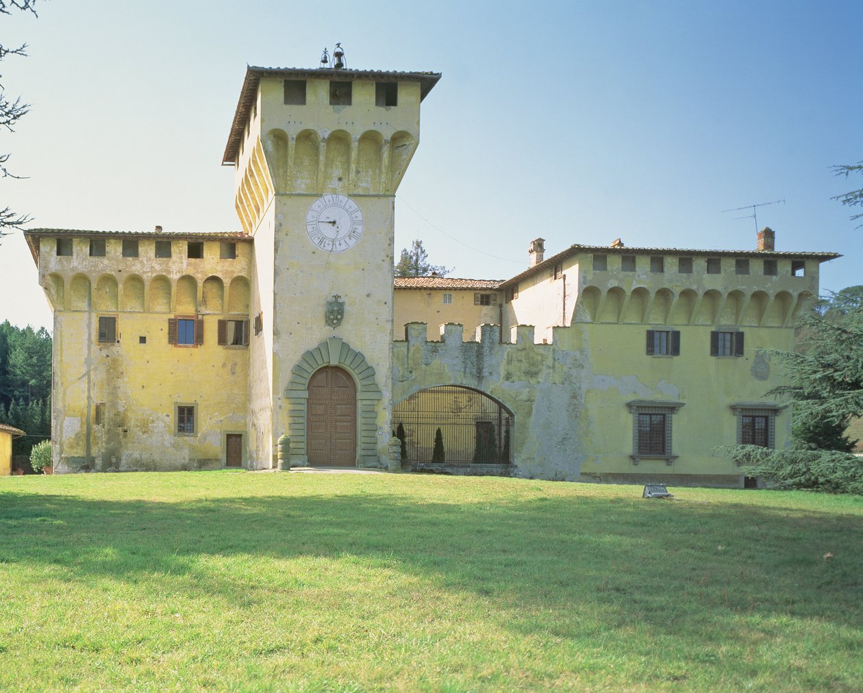 Villa Medicea Cafaggiolo, ontworpen voor Cosimo Il Vecchio (1389-1464) door Michelozzo di Bartolommeo