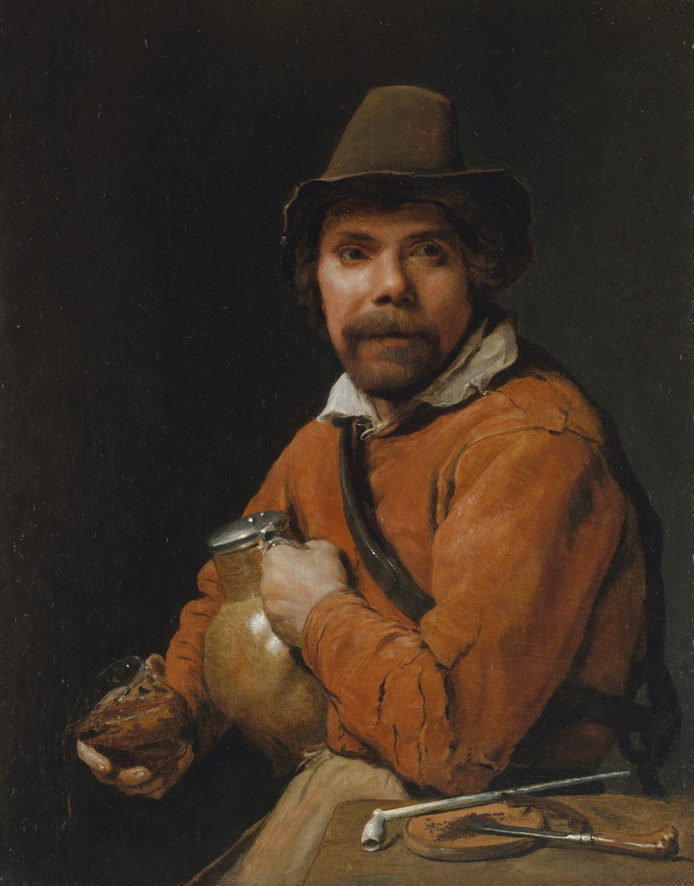 Man met een kruik door Michiel Sweerts