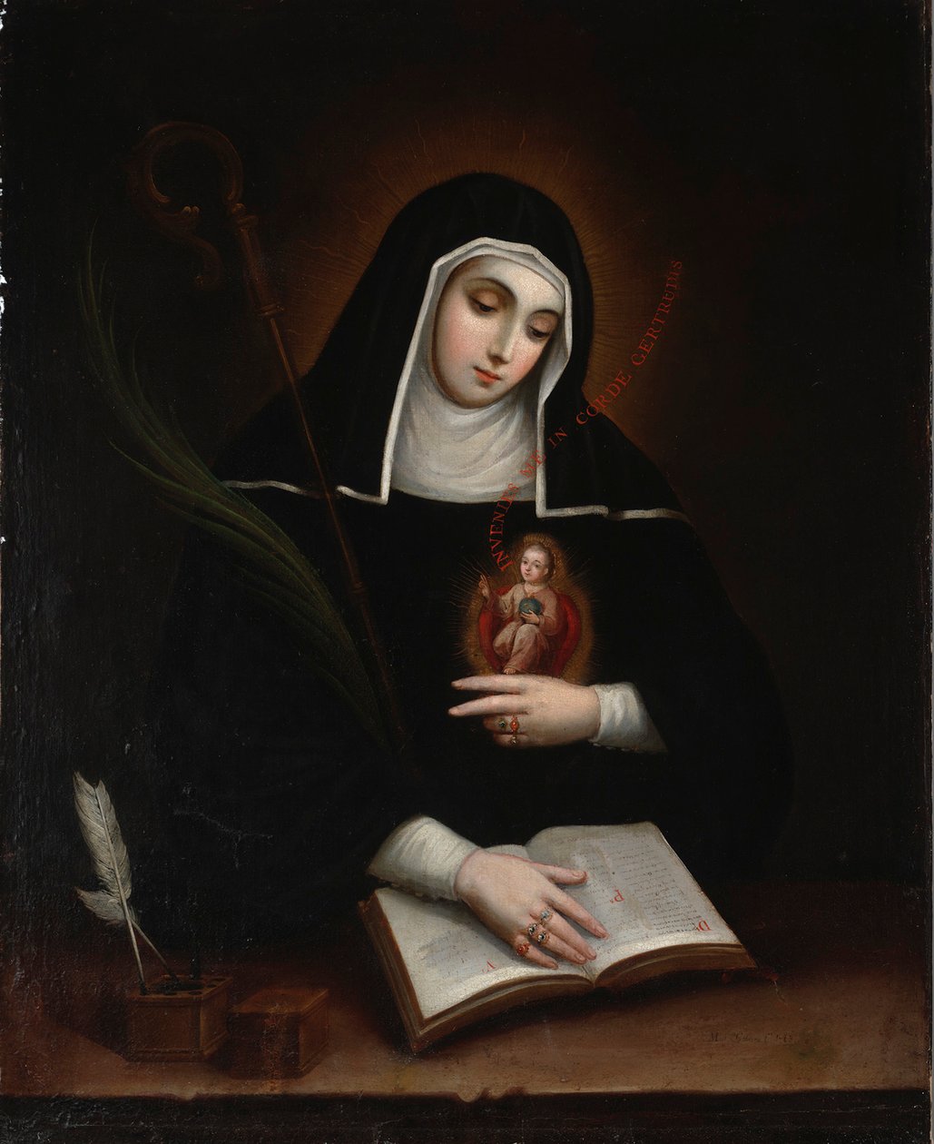 Heilige Gertrude (Santa Gertrudis) door Miguel Cabrera