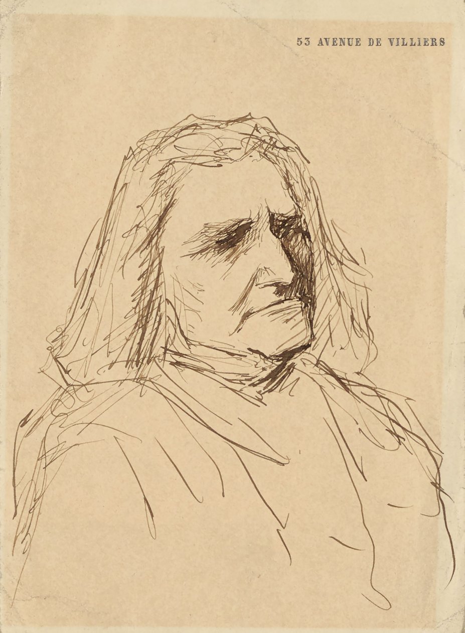 Portret van Franz Liszt 1811-1886, 1880s door Mihály Munkácsy