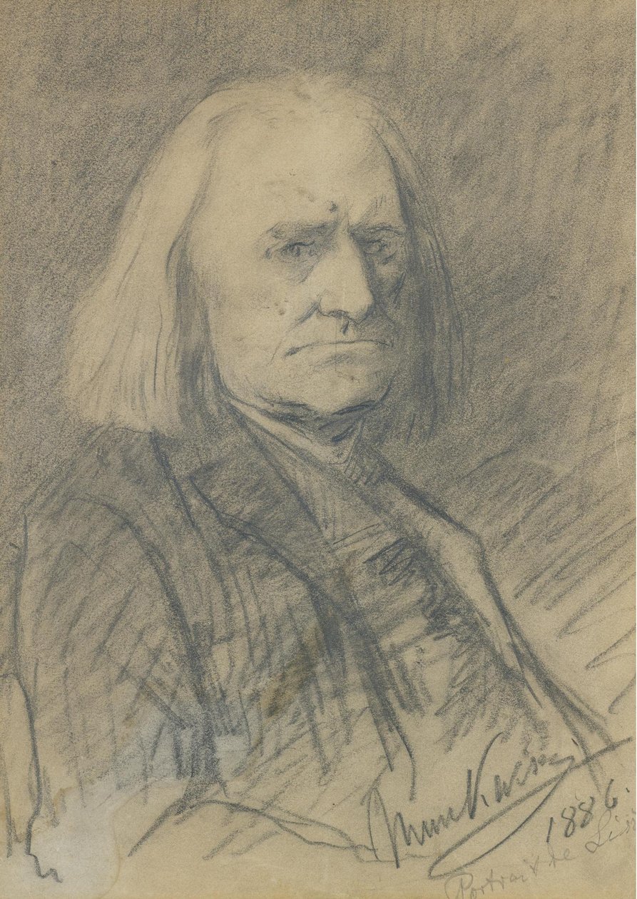 Portret van Franz Liszt 1811-1886, 1886 door Mihály Munkácsy