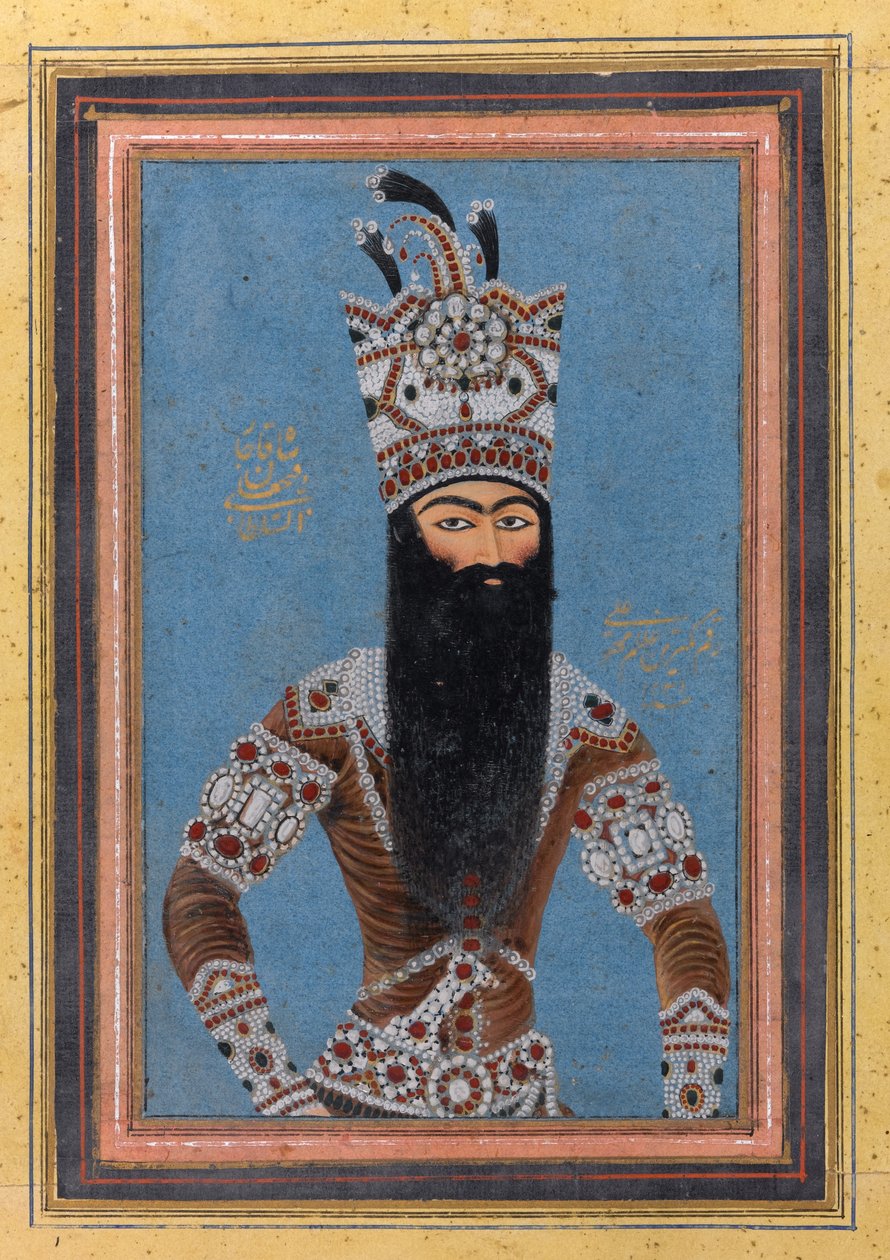 Portret van FathAli Shah Qajar, 1815 door MihrAli MihrAli