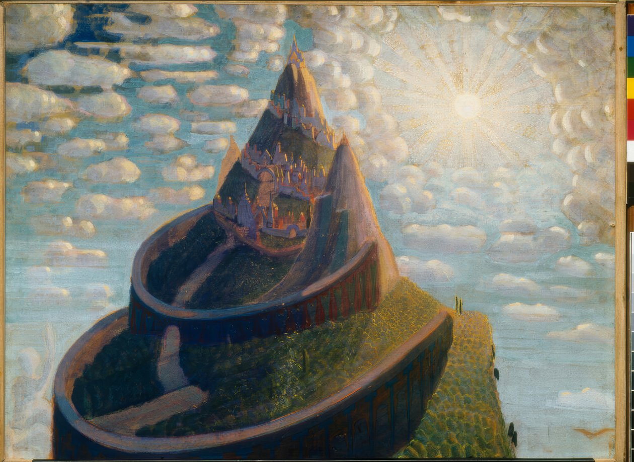 Sprookje (sprookjeskasteel) door Mikalojus Konstantinas Čiurlionis