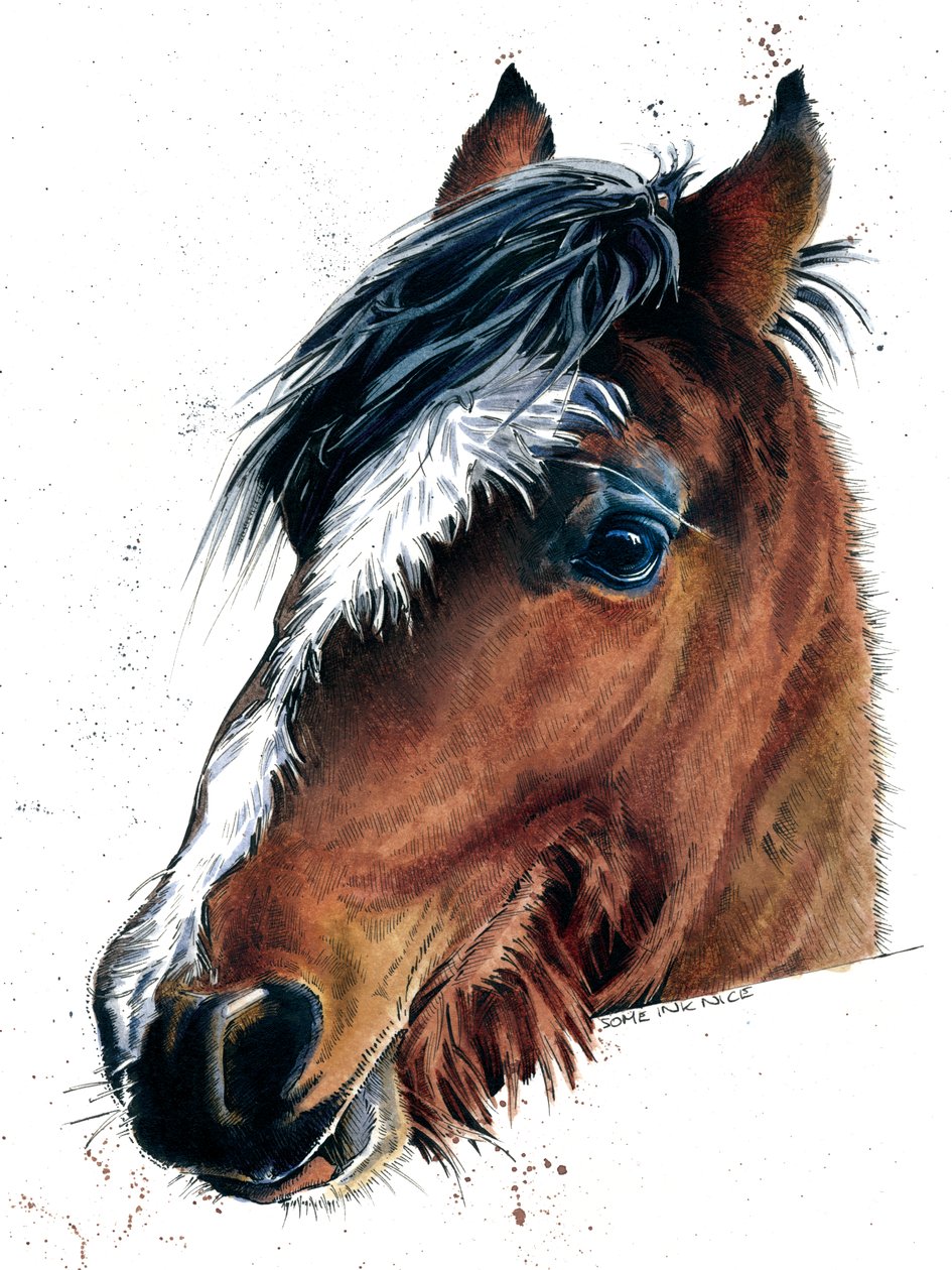 Het Paard op Wit, 2020 door Mike Davis