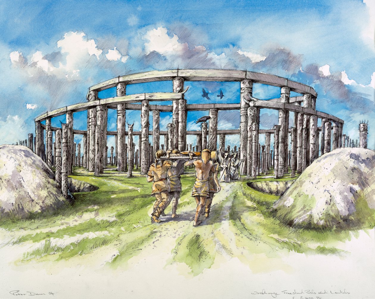 Woodhenge, 25e eeuw v.Chr. door Mike Seaforth