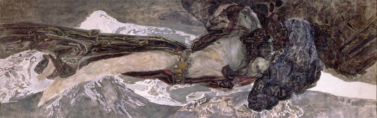 De vliegende demon, 1899 door Mikhail Aleksandrovich Vrubel