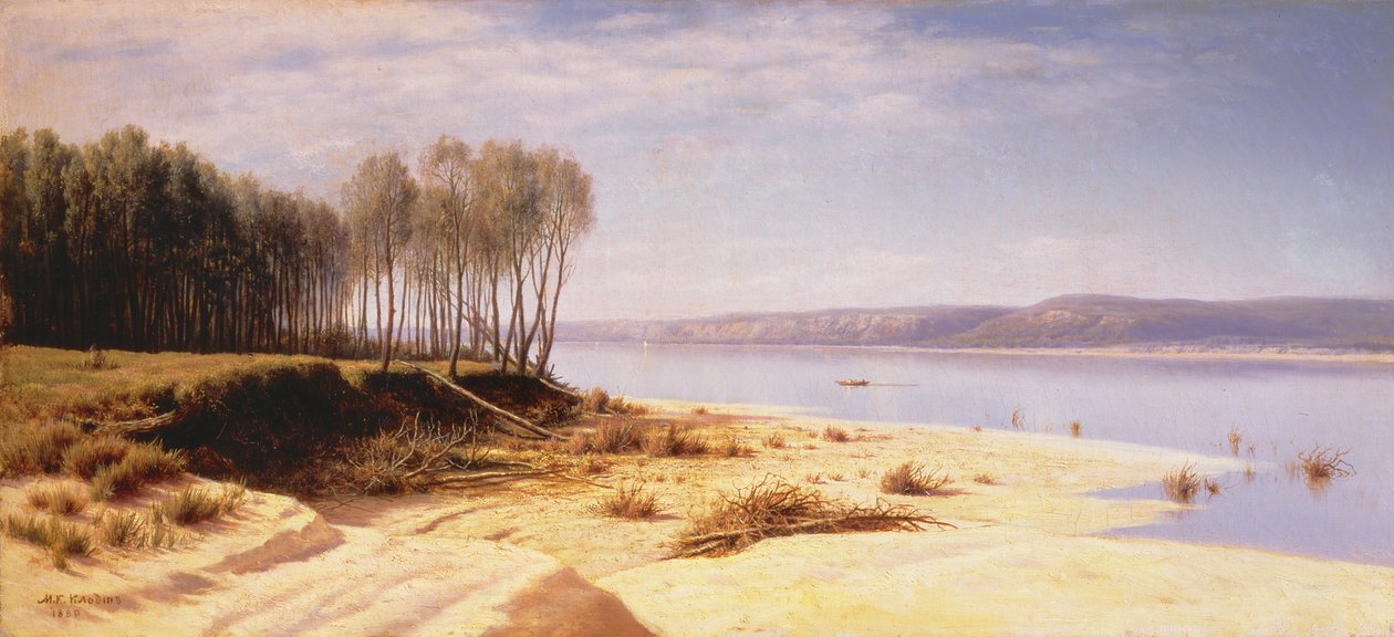 Aan de Wolga door Mikhail Konstantinovich Klodt