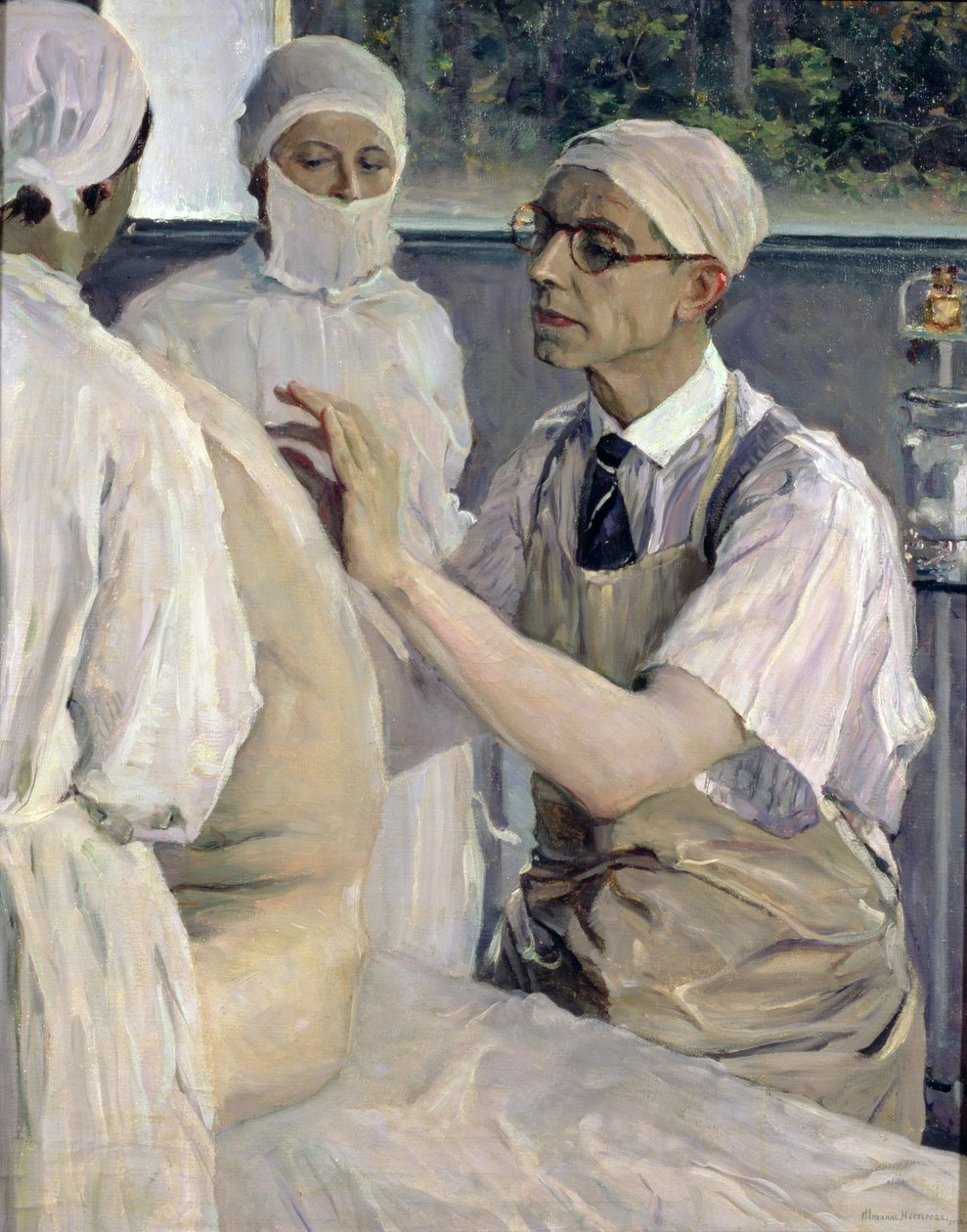 Portret van de Chirurg Sergei Sergeevich Yudin (1891-1954) 1933 door Mikhail Vasilievich Nesterov