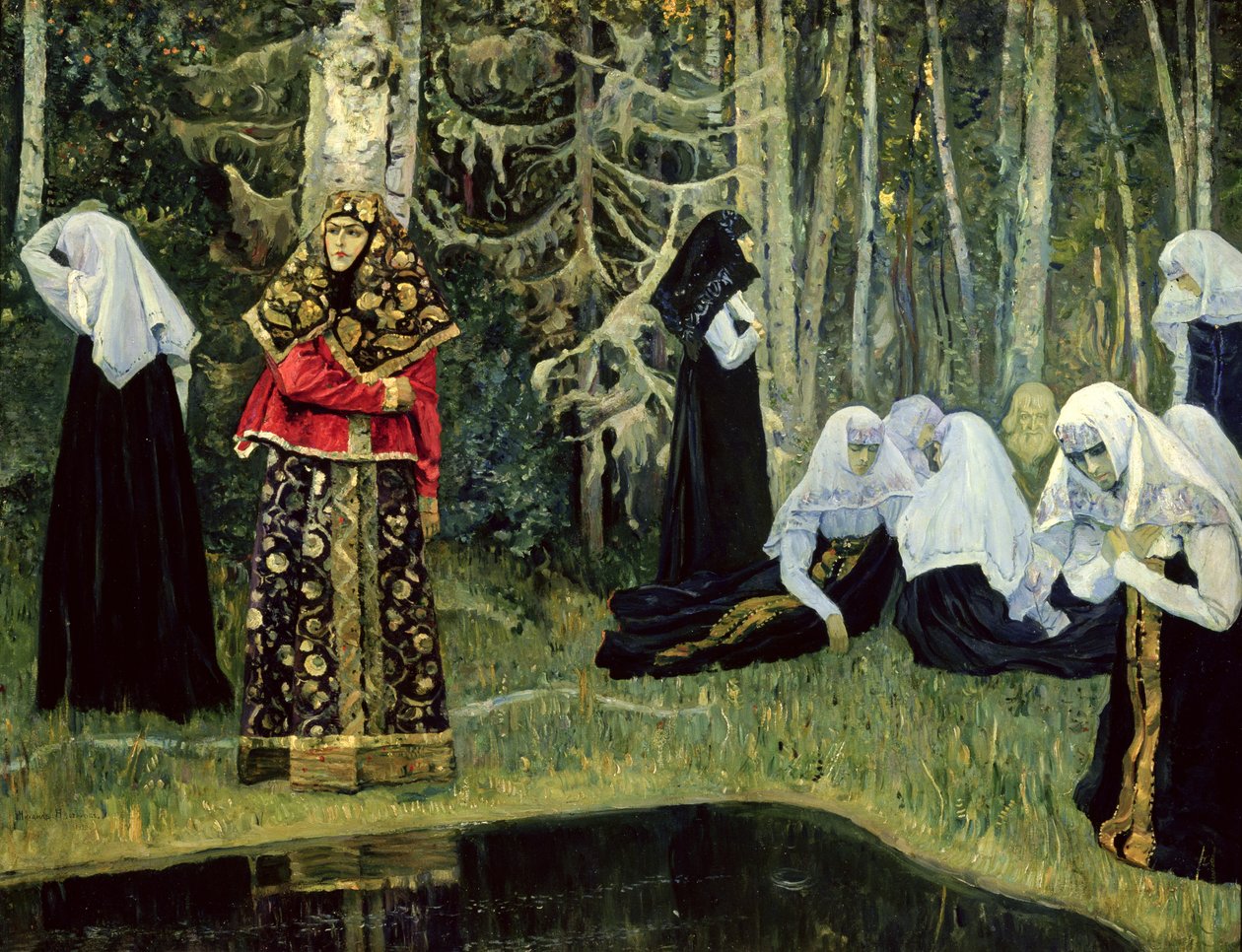 De legende van de onzichtbare stad Kitezh, 1917-22 door Mikhail Vasilievich Nesterov